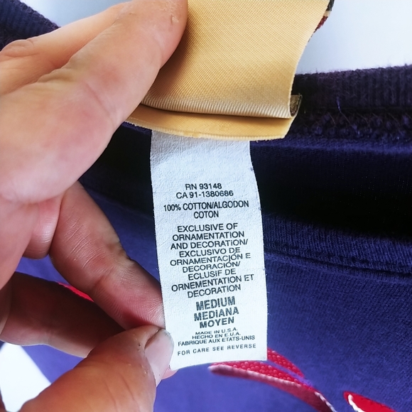 Top Stitch Purple Red Hat Tee Embroidered SZ M - Picture 4 of 6